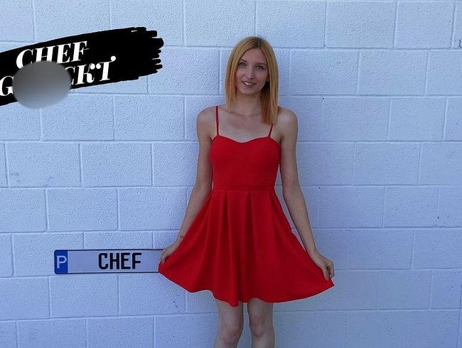 cream**e vom CHEF! Nach der Arbeit mit ana*-Plug überrascht!